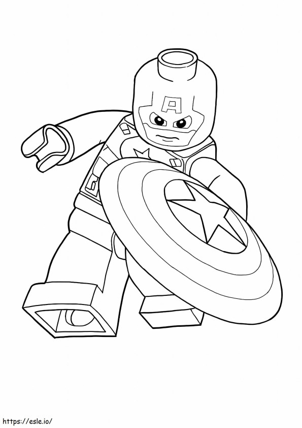 Hieno Lego Captain America värityskuva