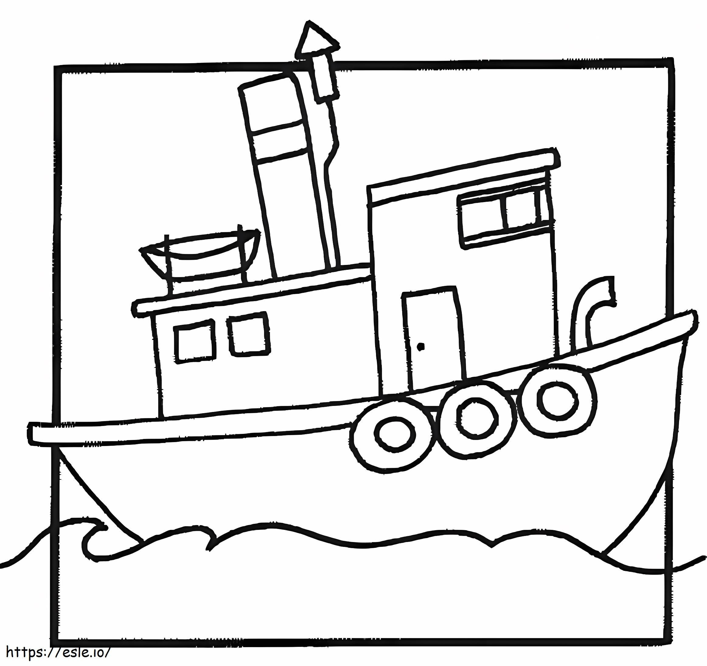 A Boat coloring page