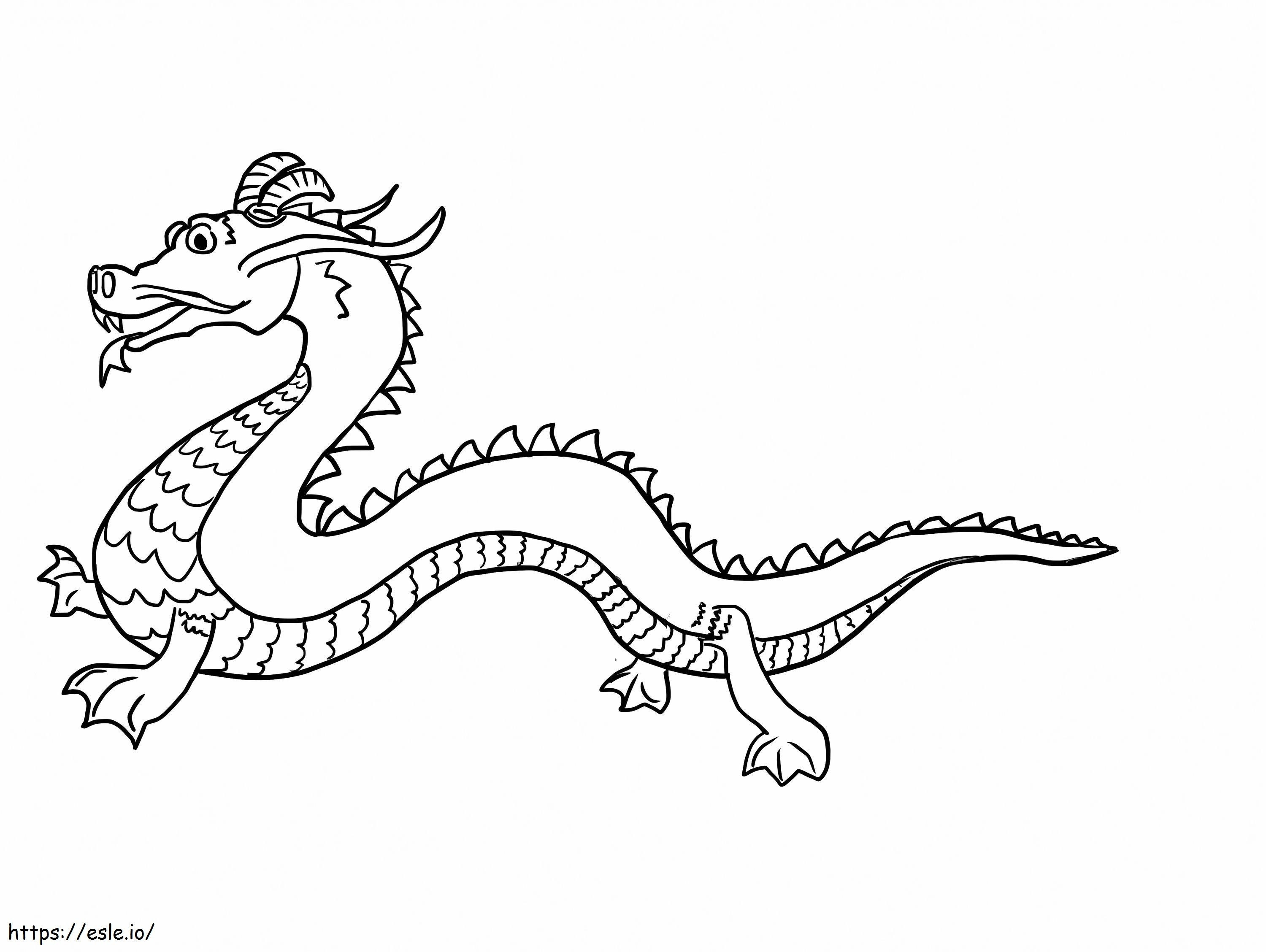 Coloriage Dragon chinois 4 à imprimer dessin