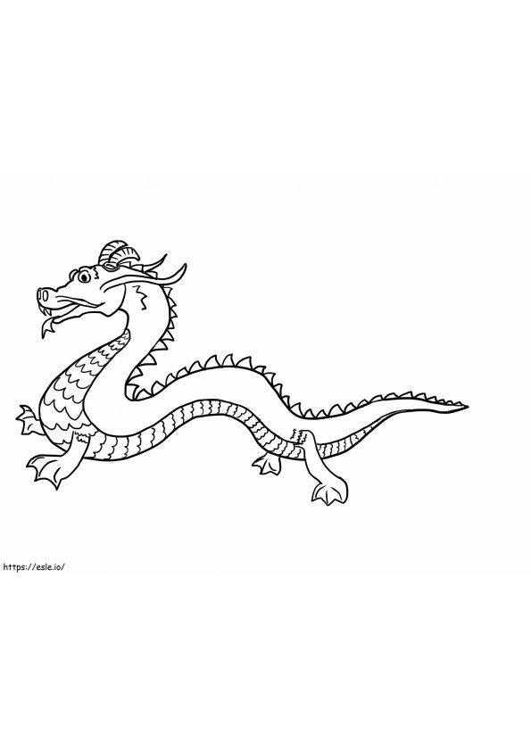 Dragonul chinezesc 4 de colorat
