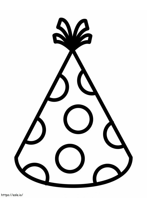 Birthday Hat 1 coloring page
