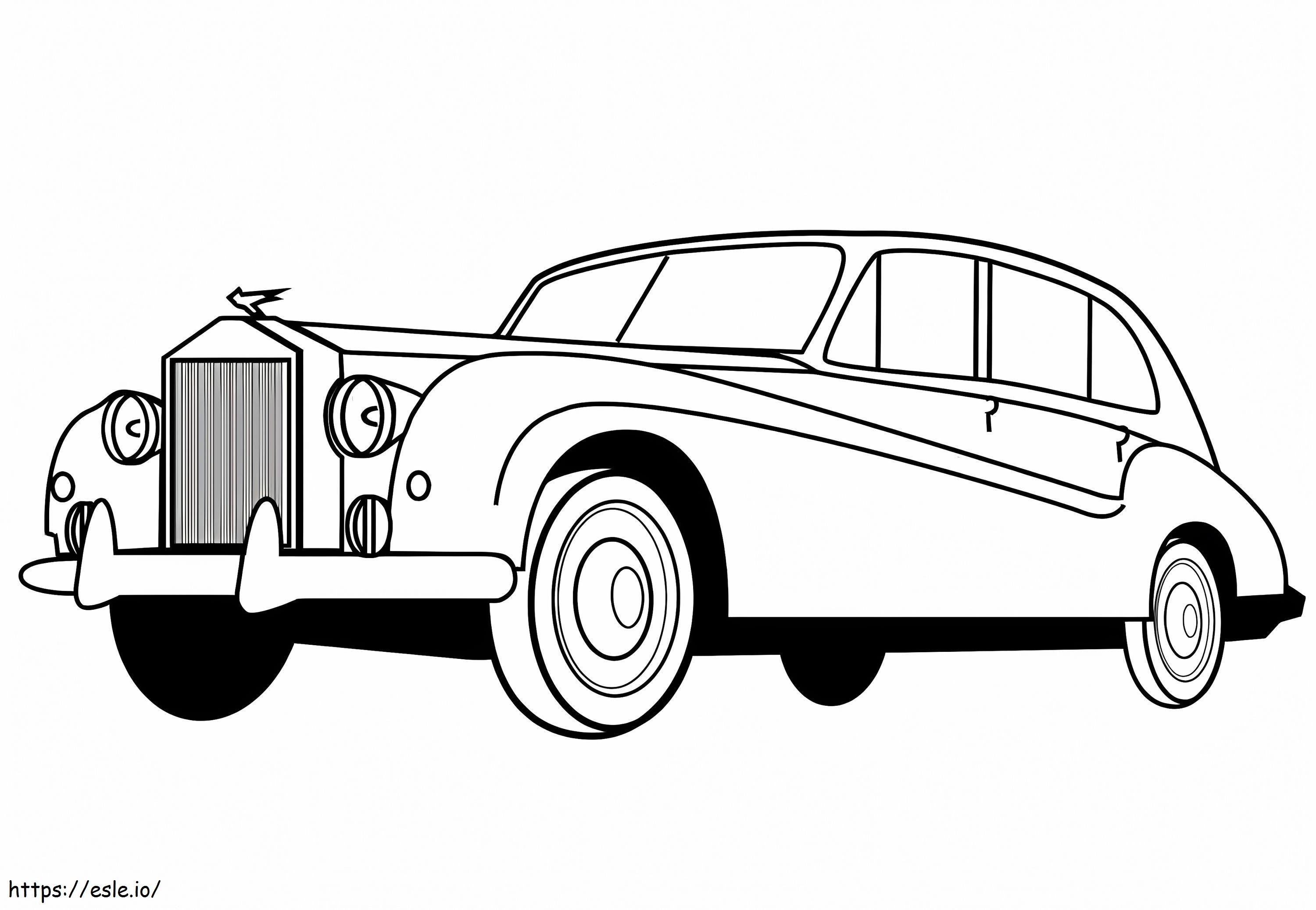 Retro Rolls Royce da colorare