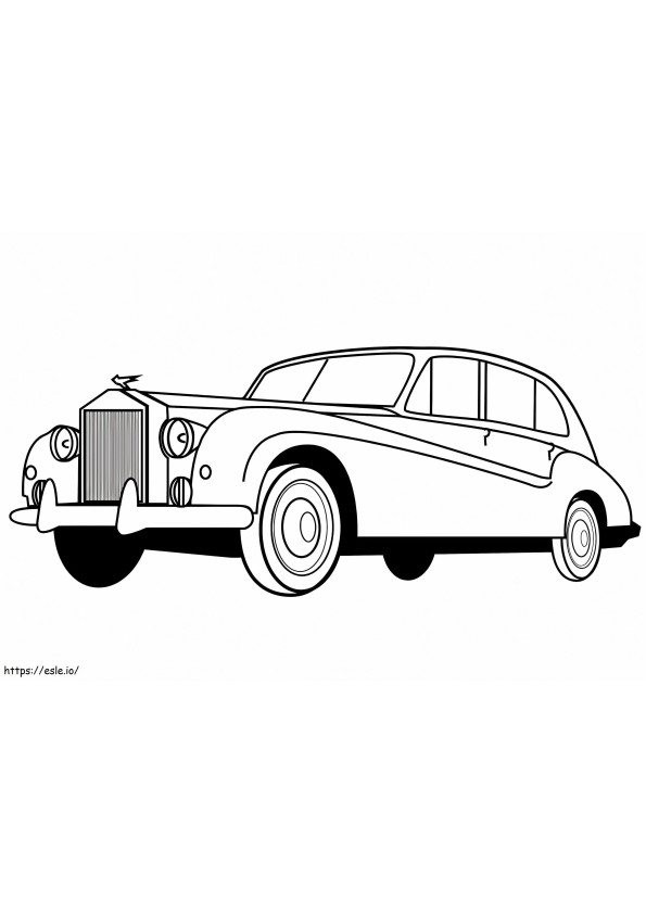 Retro Rolls-Royce'a kolorowanka