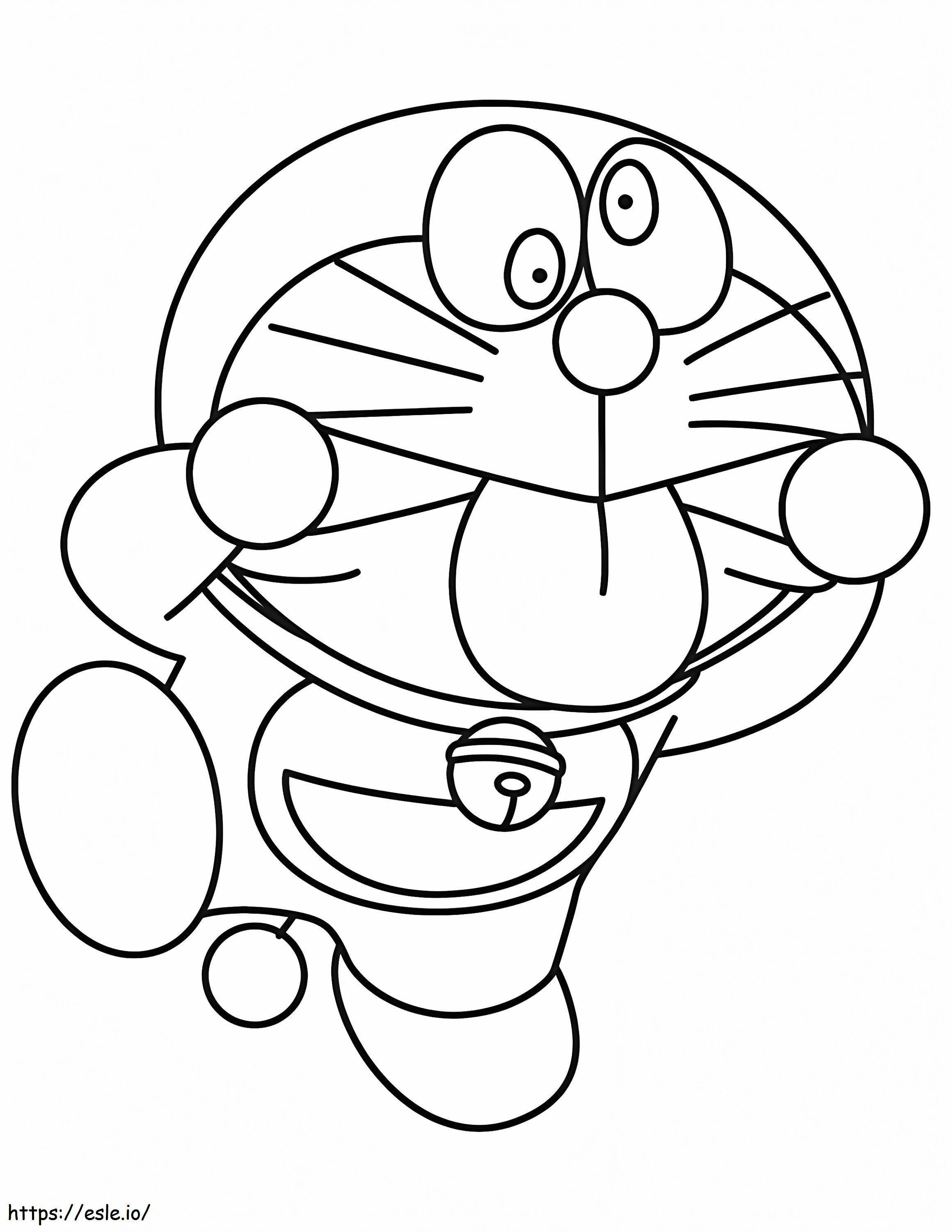 Coloriage  Doraemon drôle A4 à imprimer dessin