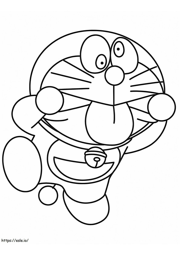 Funny Doraemon A4 coloring page