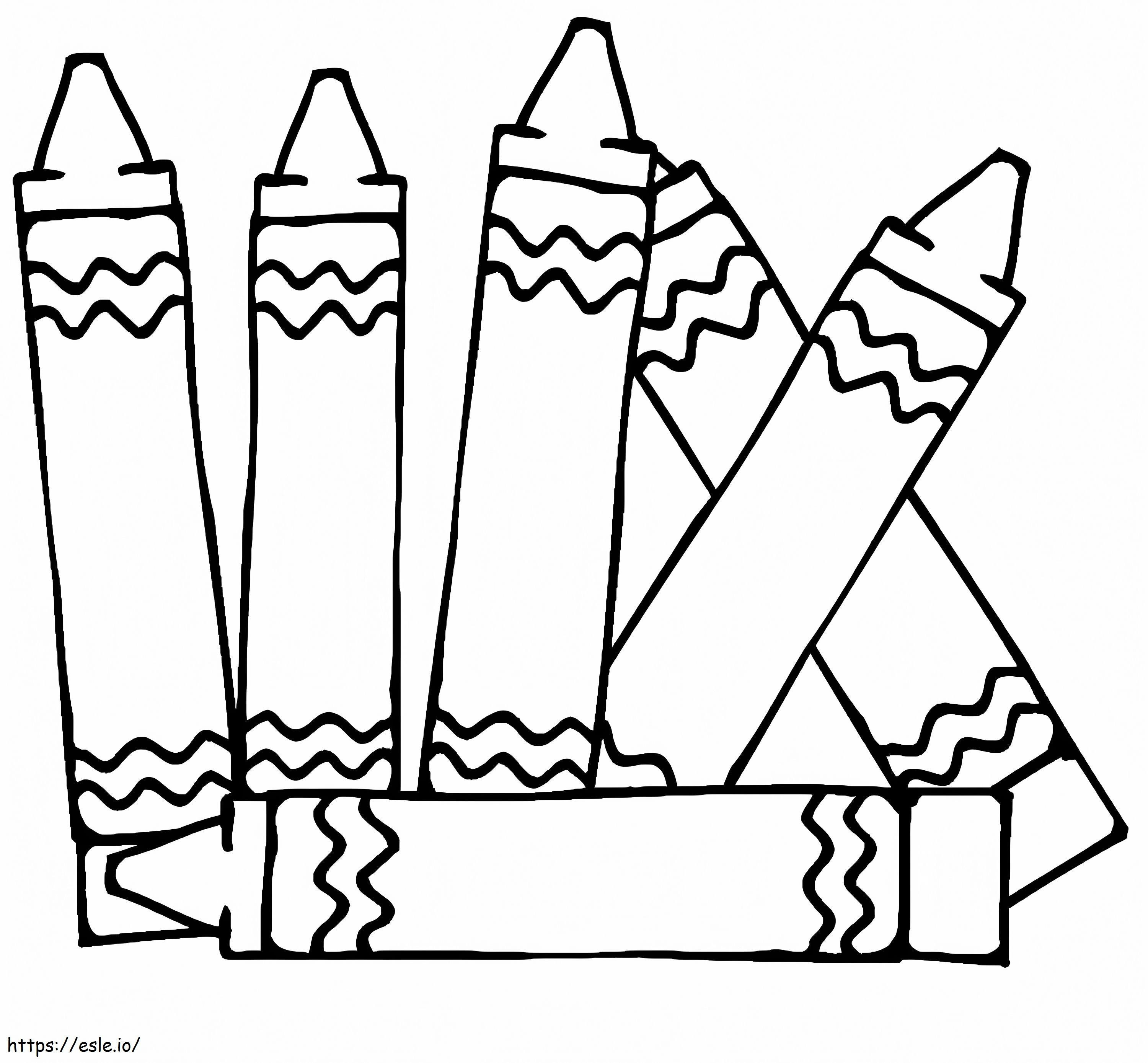 Free Crayons coloring page