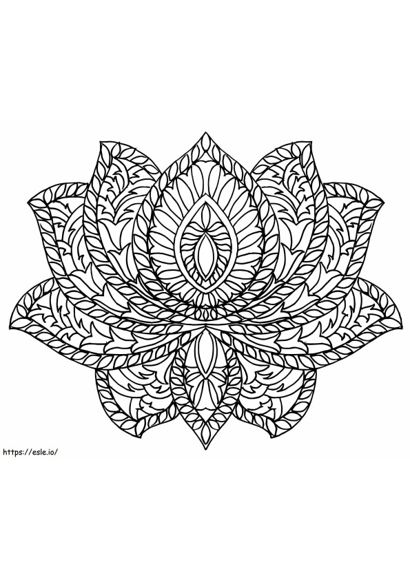 Lotus Mandala Gambar Mewarnai