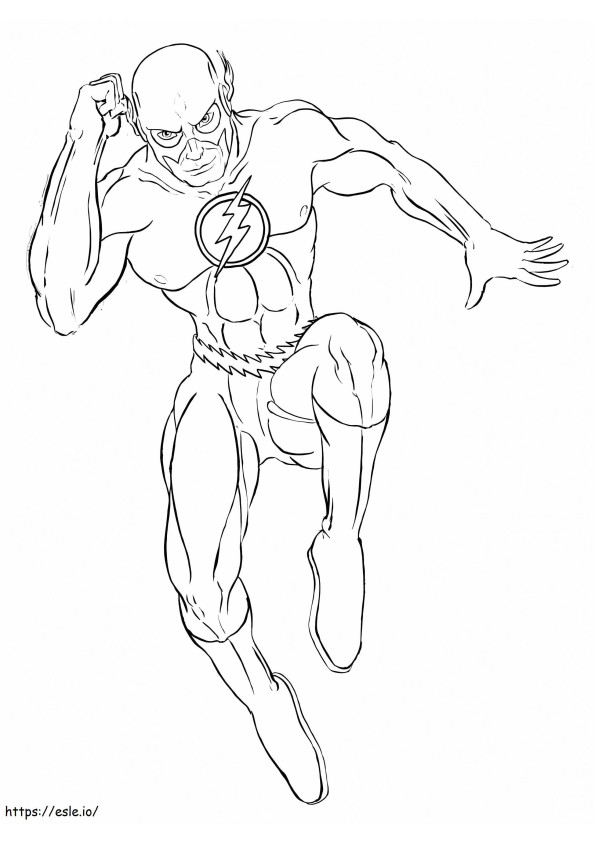 The Flash Looks Cool coloring page