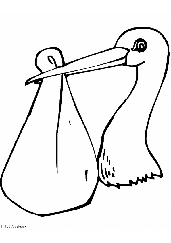 Stork 2 coloring page