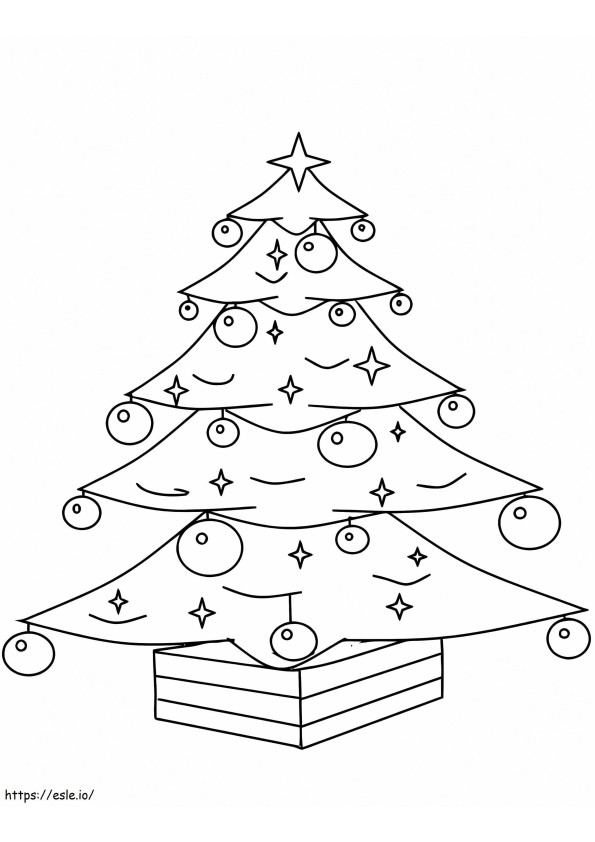 Weihnachtsbaum mit Dekorationen ausmalbilder