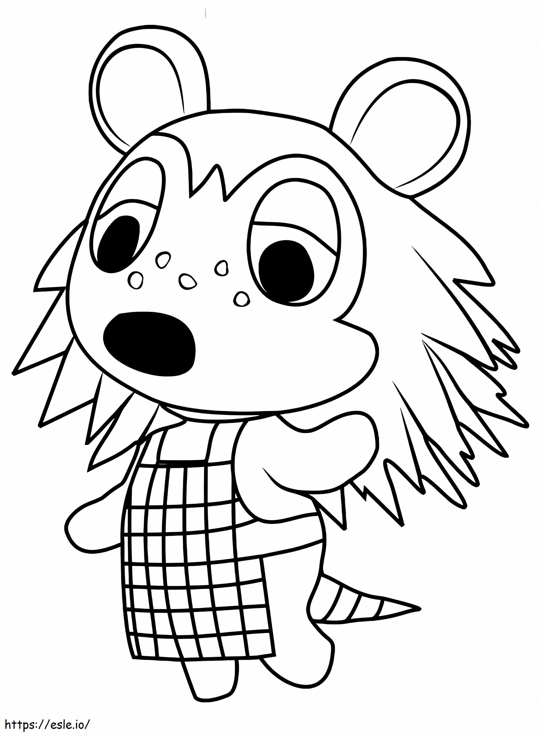 Sable From Animal Crossing coloring page