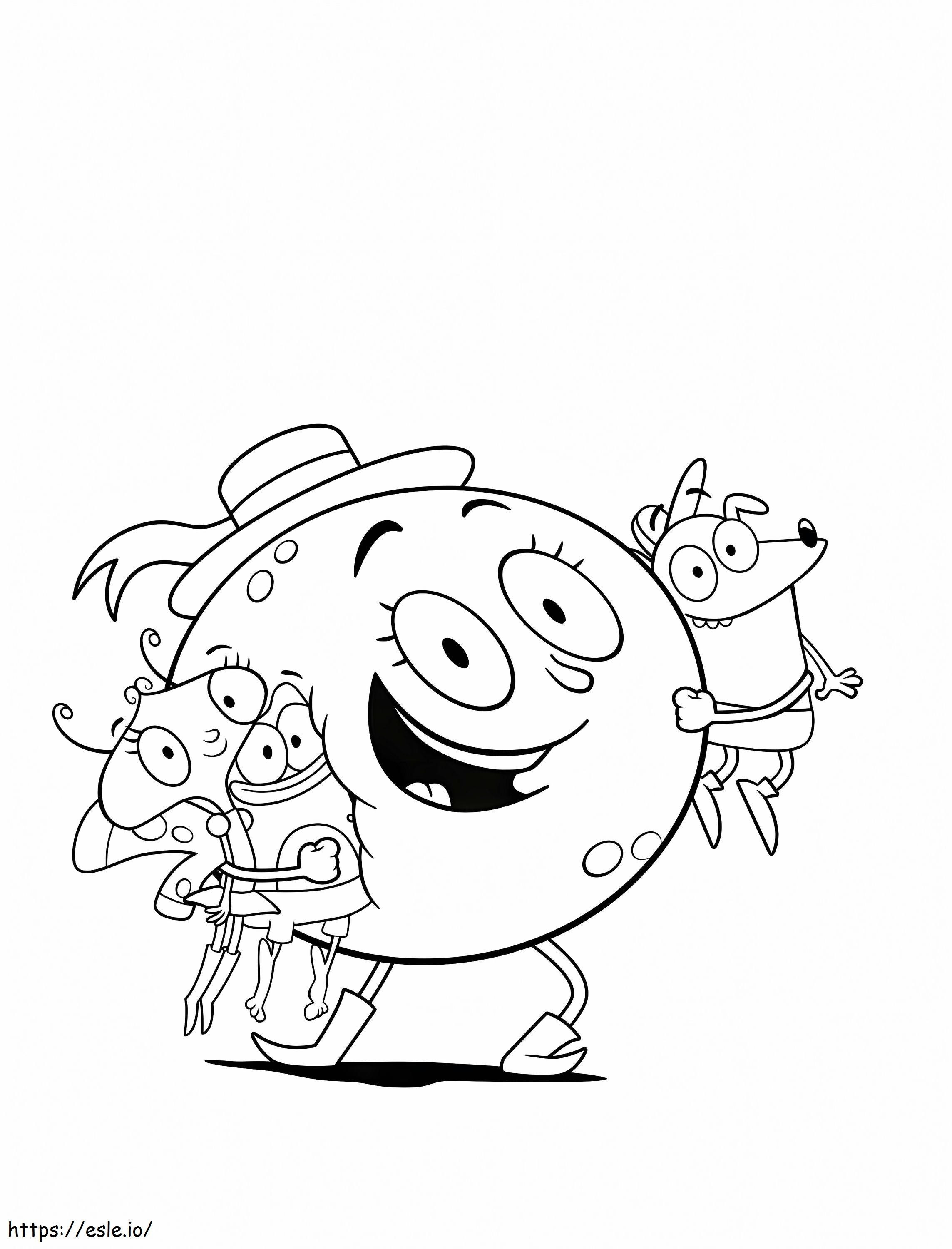 Moon And Friends coloring page