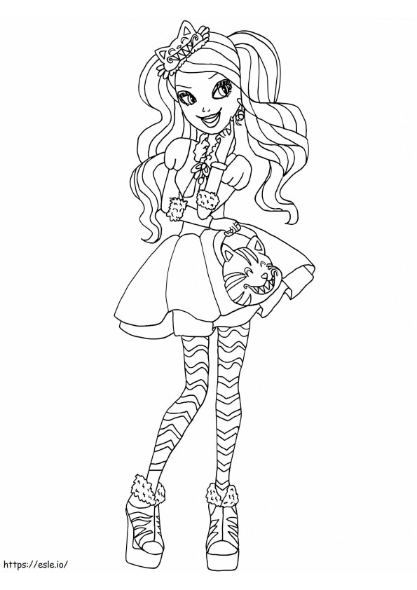  Ever After High Kitty Cheshire da colorare