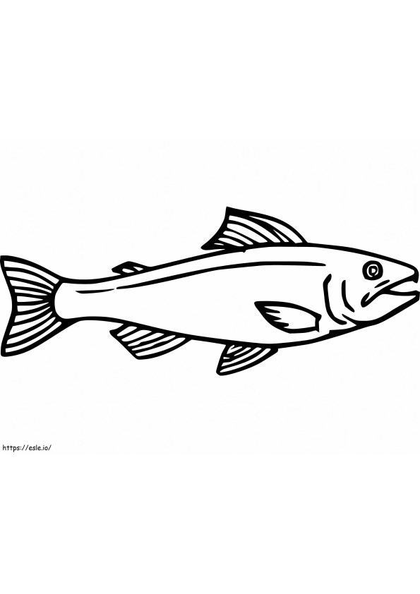 Salmon 1 coloring page