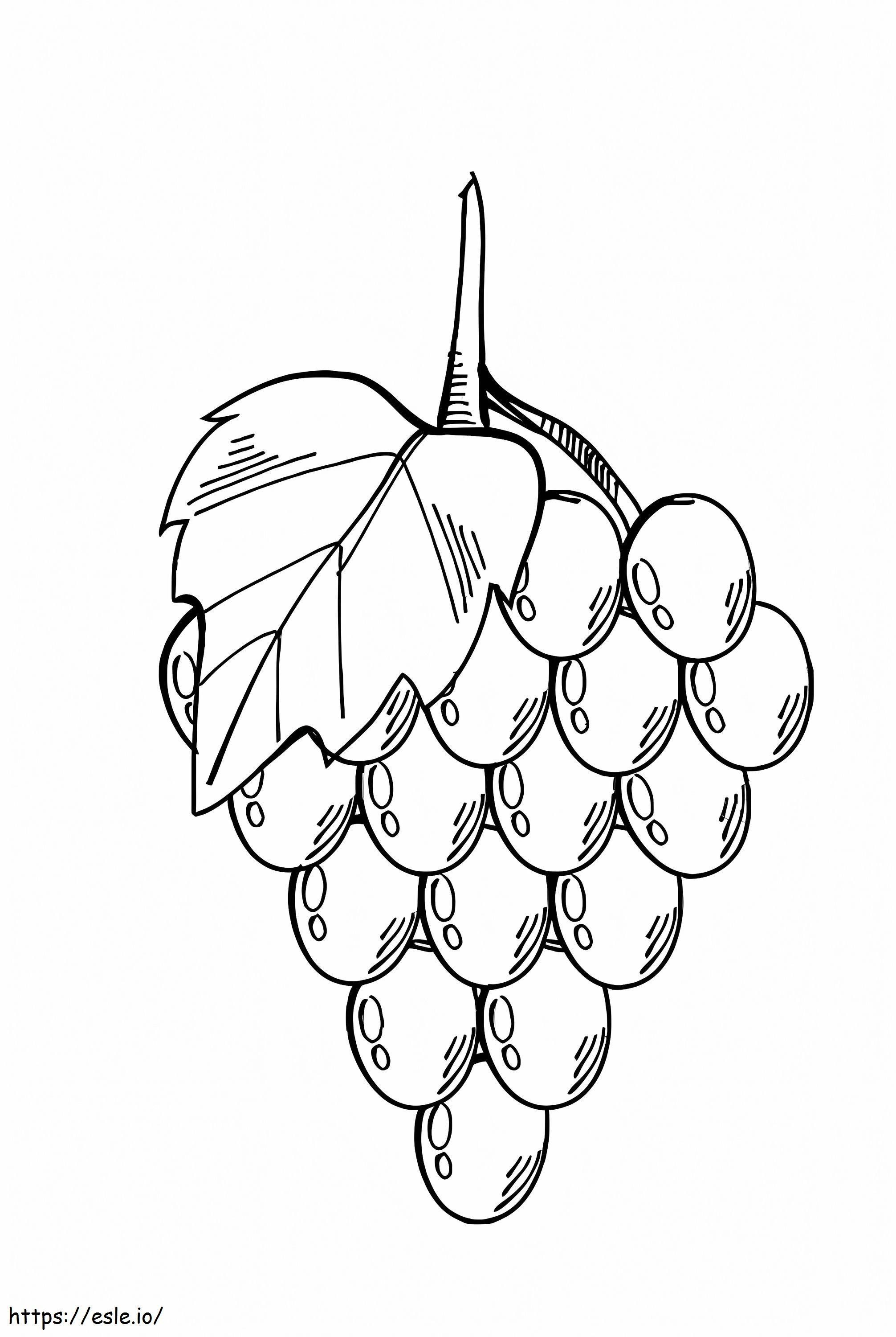 Free Grapes coloring page
