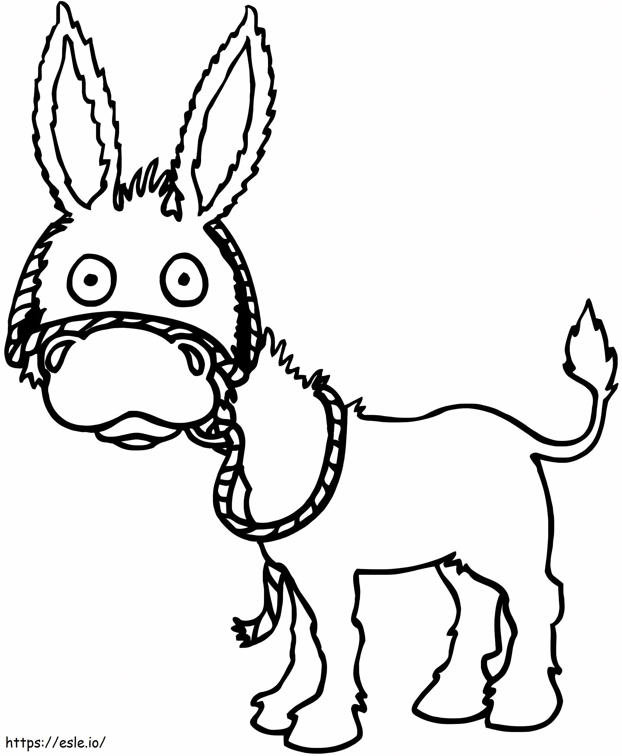 Sweet Donkey coloring page