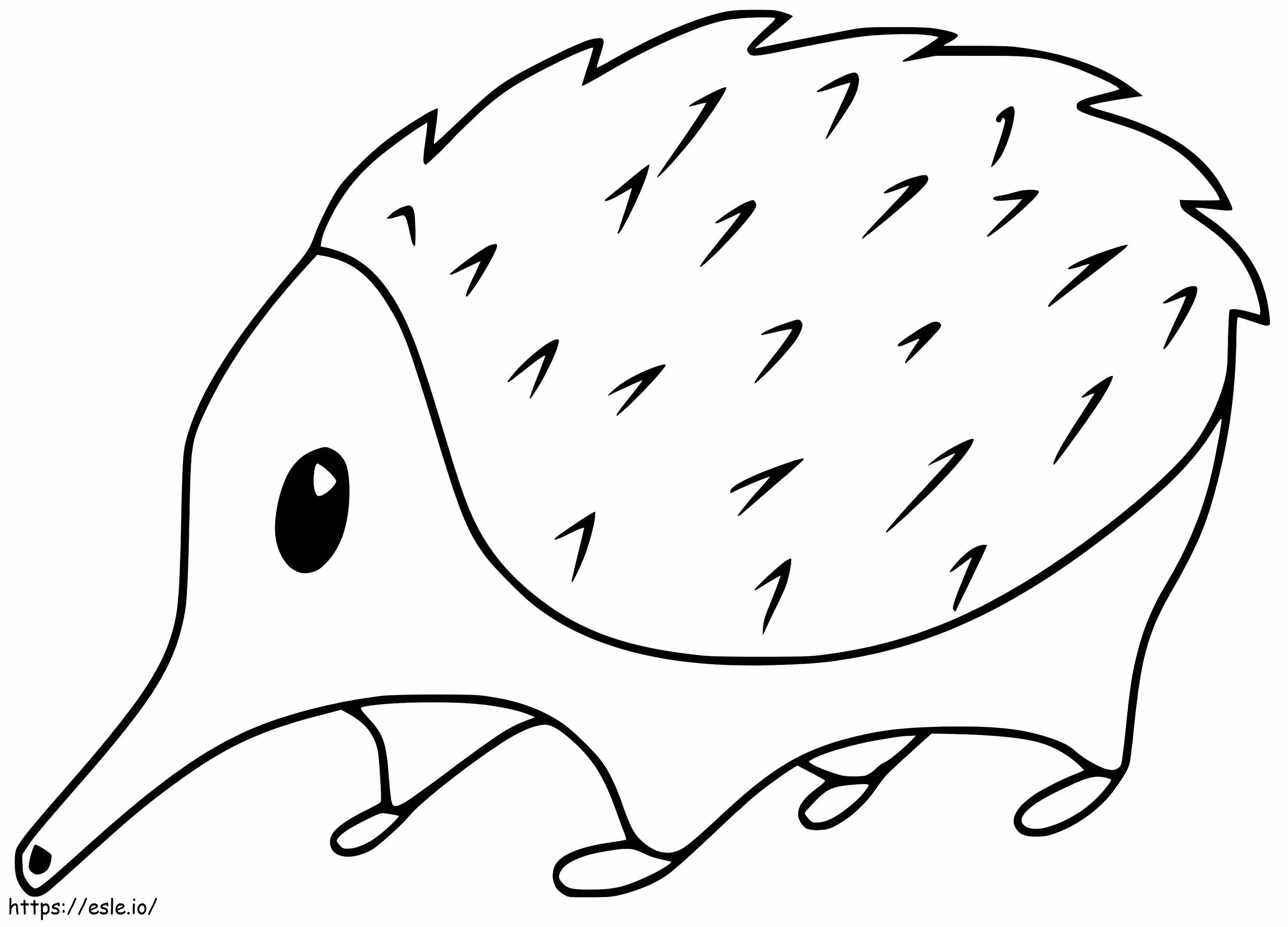 Imádnivaló Echidna kifestő