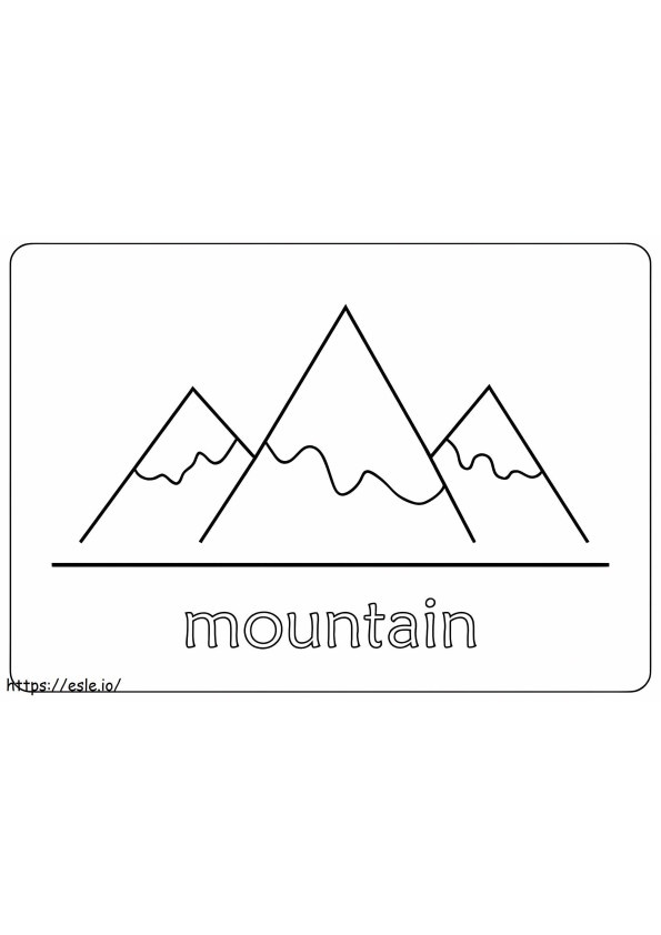 montaña sencilla para colorear