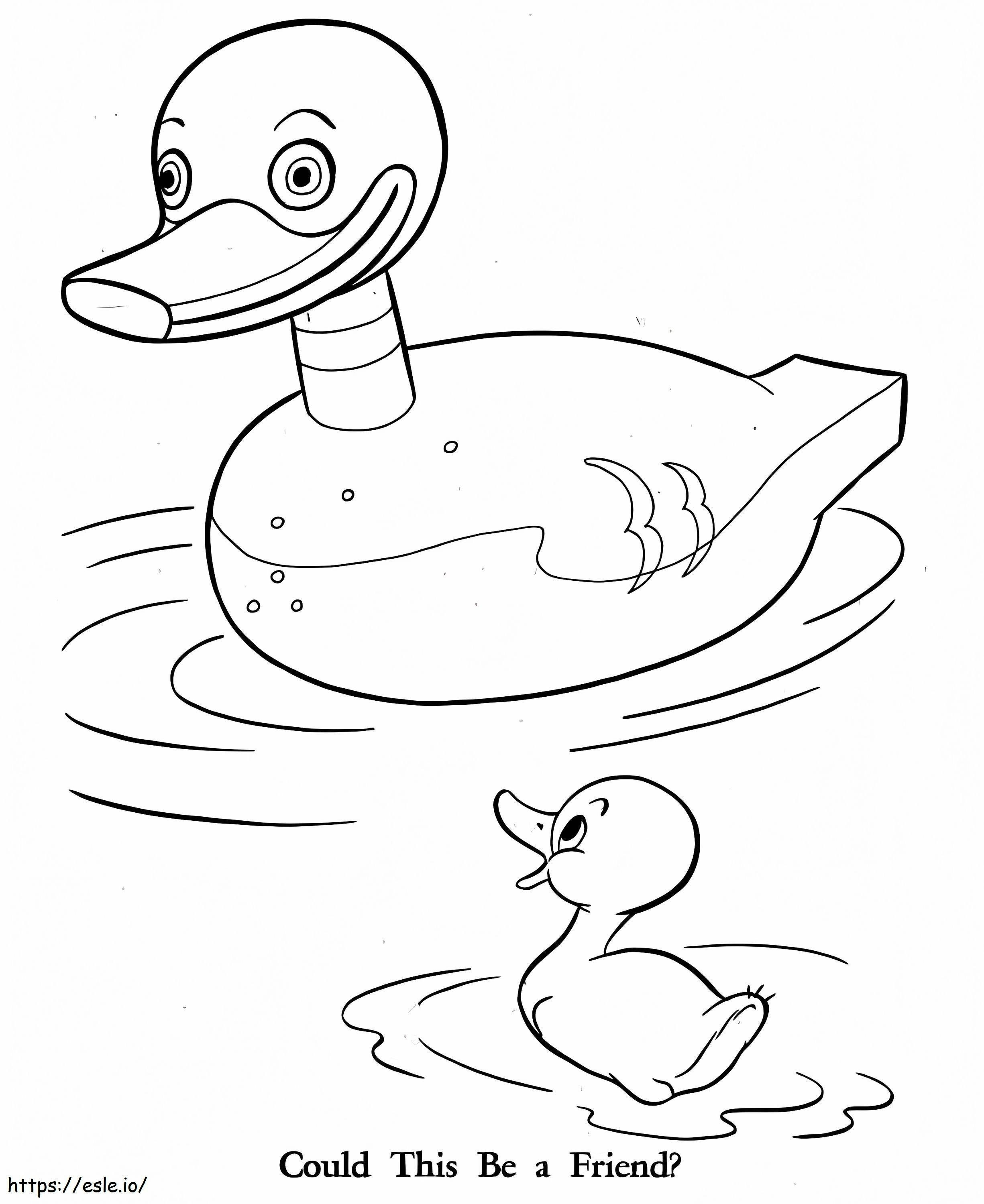 The Ugly Duckling To Color coloring page