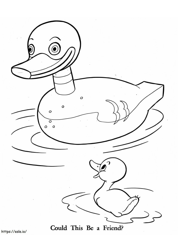 The Ugly Duckling To Color coloring page