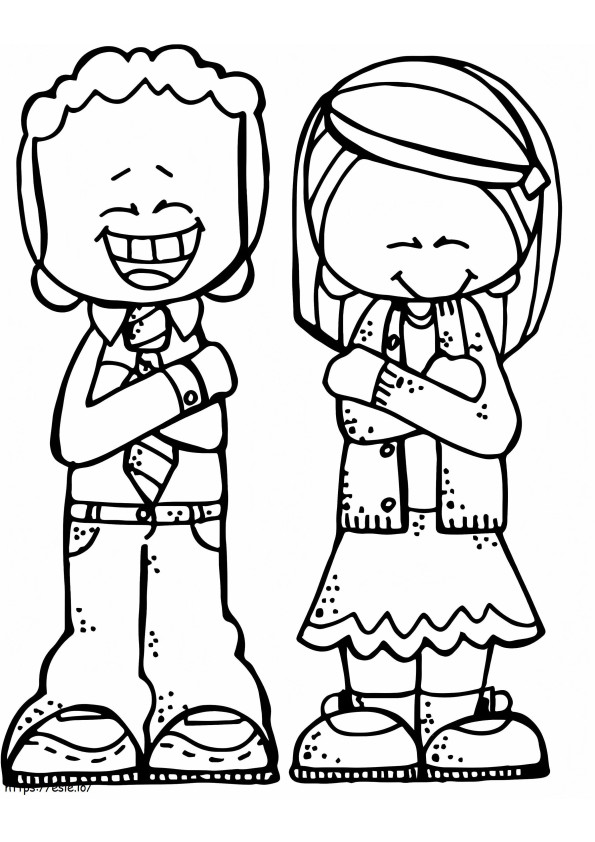 Happy Couple Melonheadz coloring page