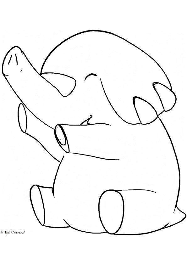 Adorable Phanpy coloring page