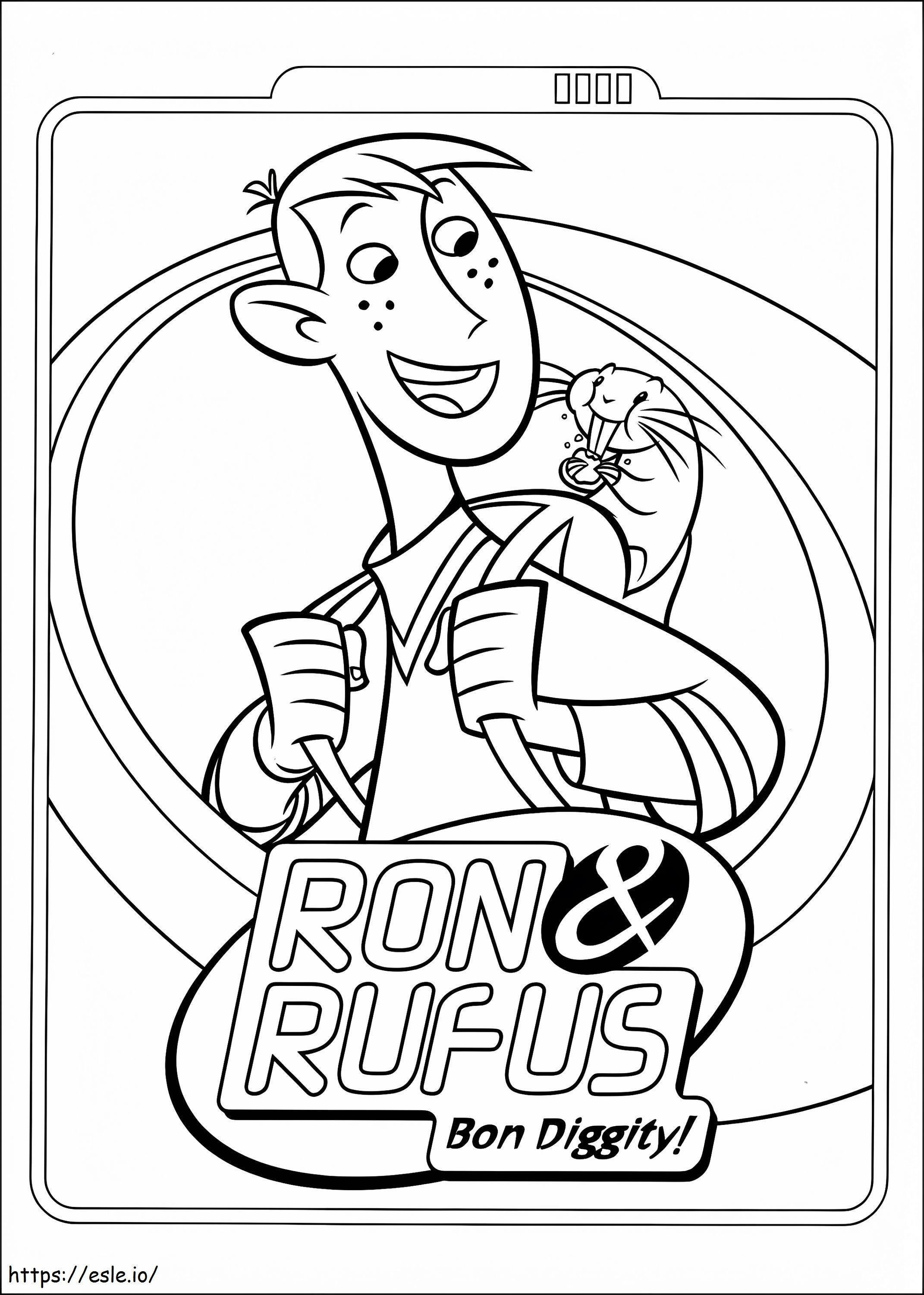  Ron e Rufus A4 para colorir