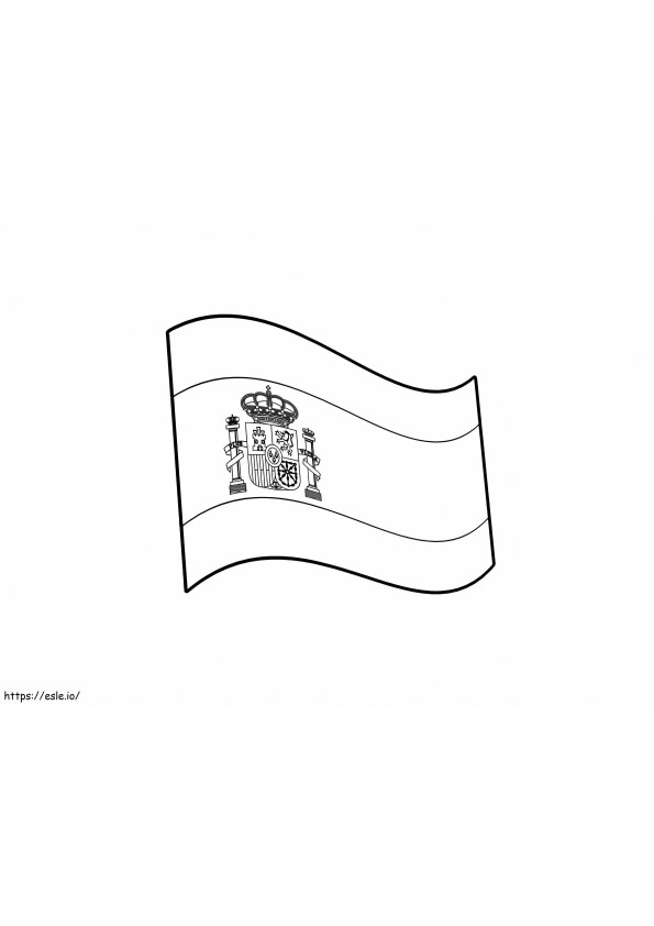 Bandeira da Espanha 4 para colorir