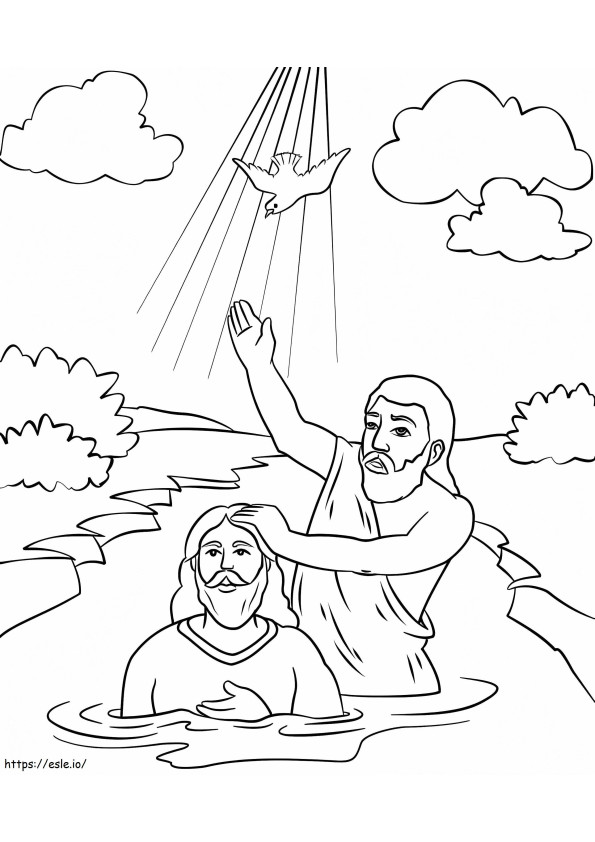 Botezul lui Isus de colorat