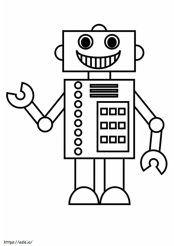 Modern Robot coloring page