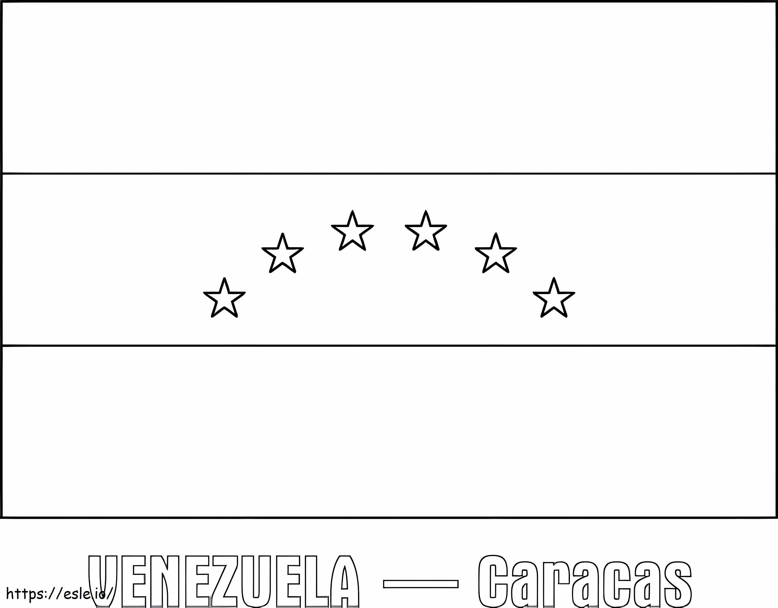 Flaga Wenezueli 2 kolorowanka