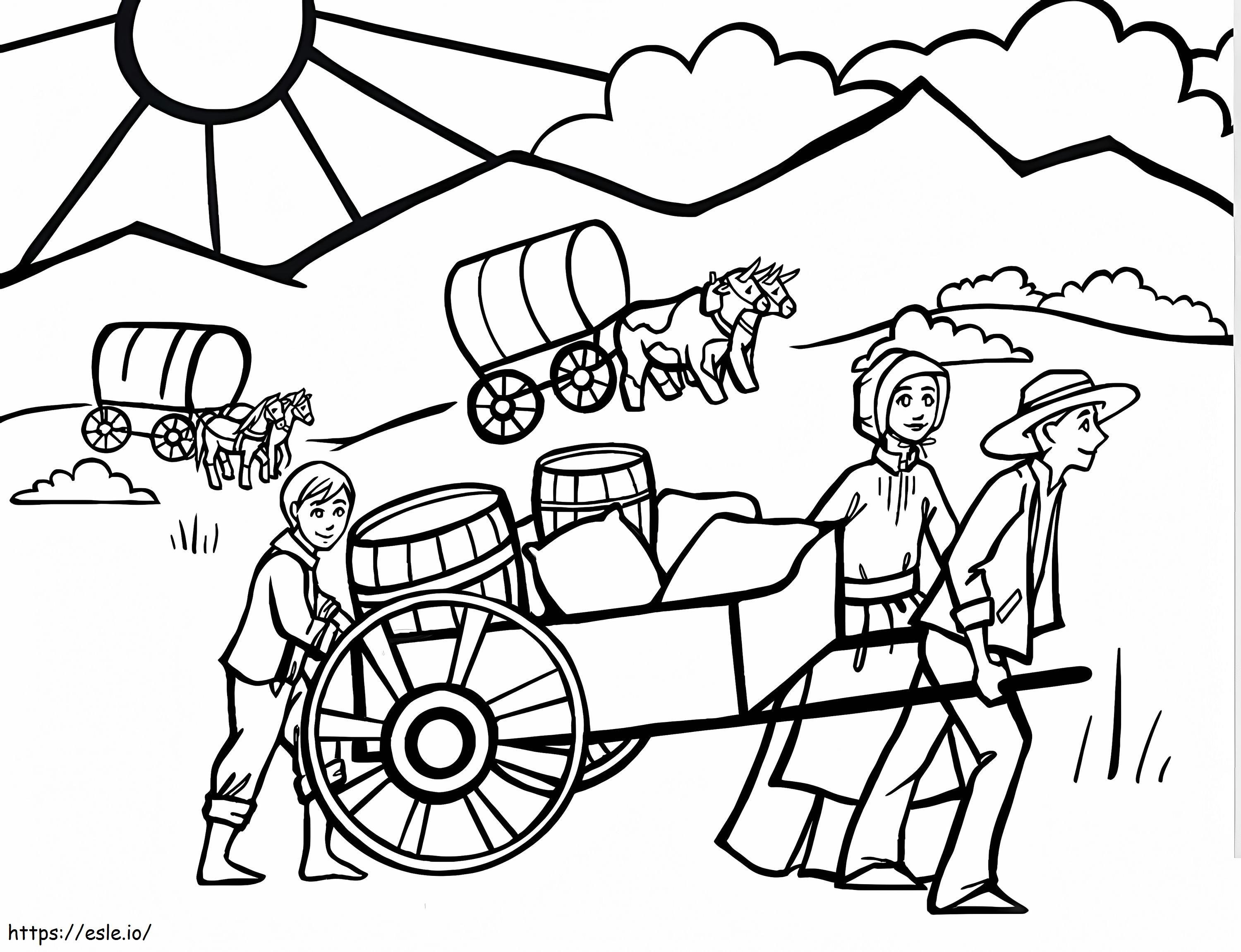 pioneer coloring page