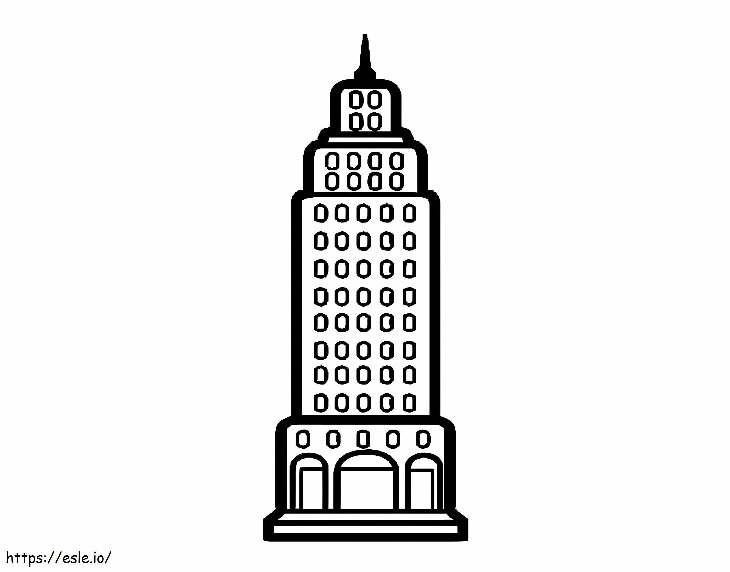 超高層ビル 1 ぬりえ - 塗り絵