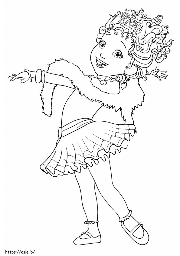 Awesome Fancy Nancy coloring page