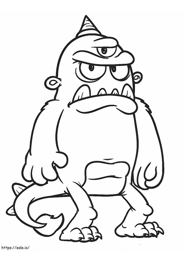 Big Mouth Goblin coloring page