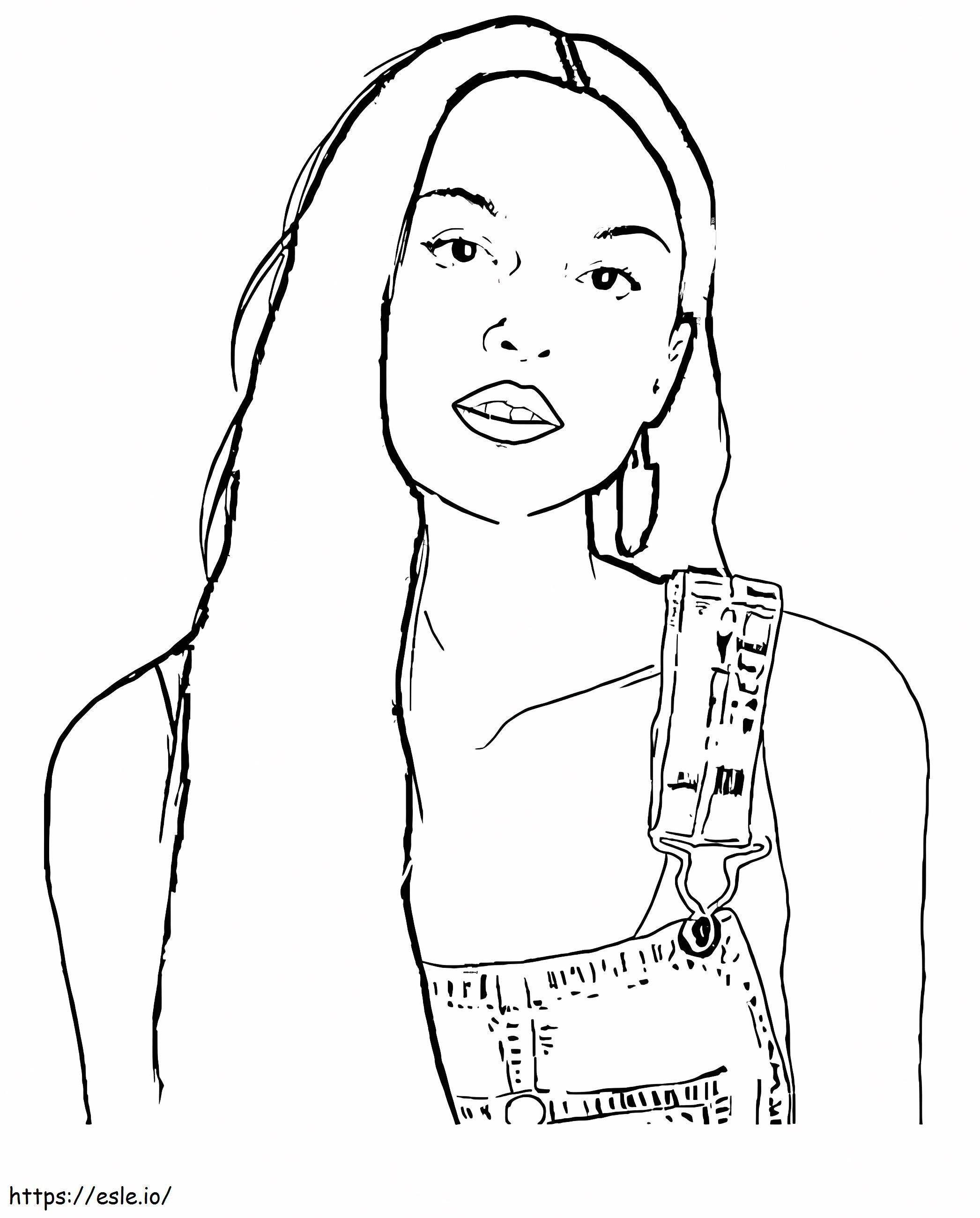 Olivia Rodrigo Portrait coloring page
