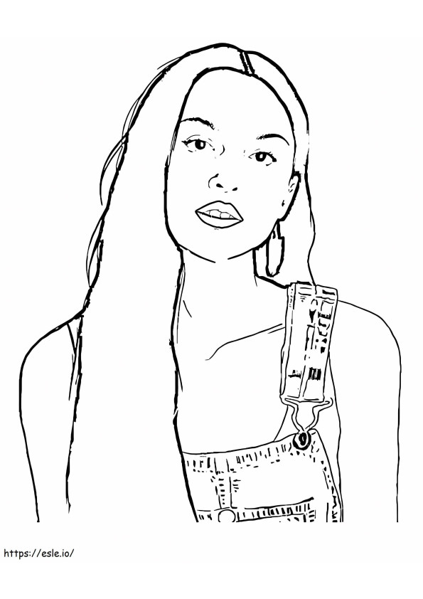 Olivia Rodrigo Portrait coloring page