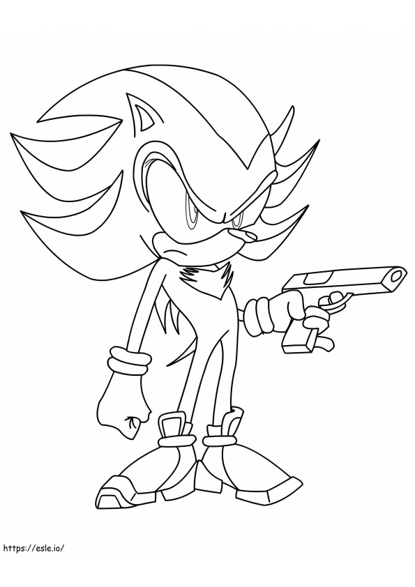 Shadow With A Gun coloring page