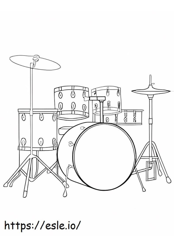 Amazing Drum Kit coloring page