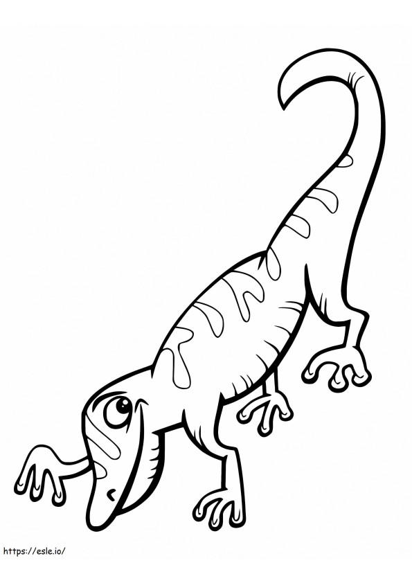 Coloriage Gecko de dessin animé à imprimer dessin
