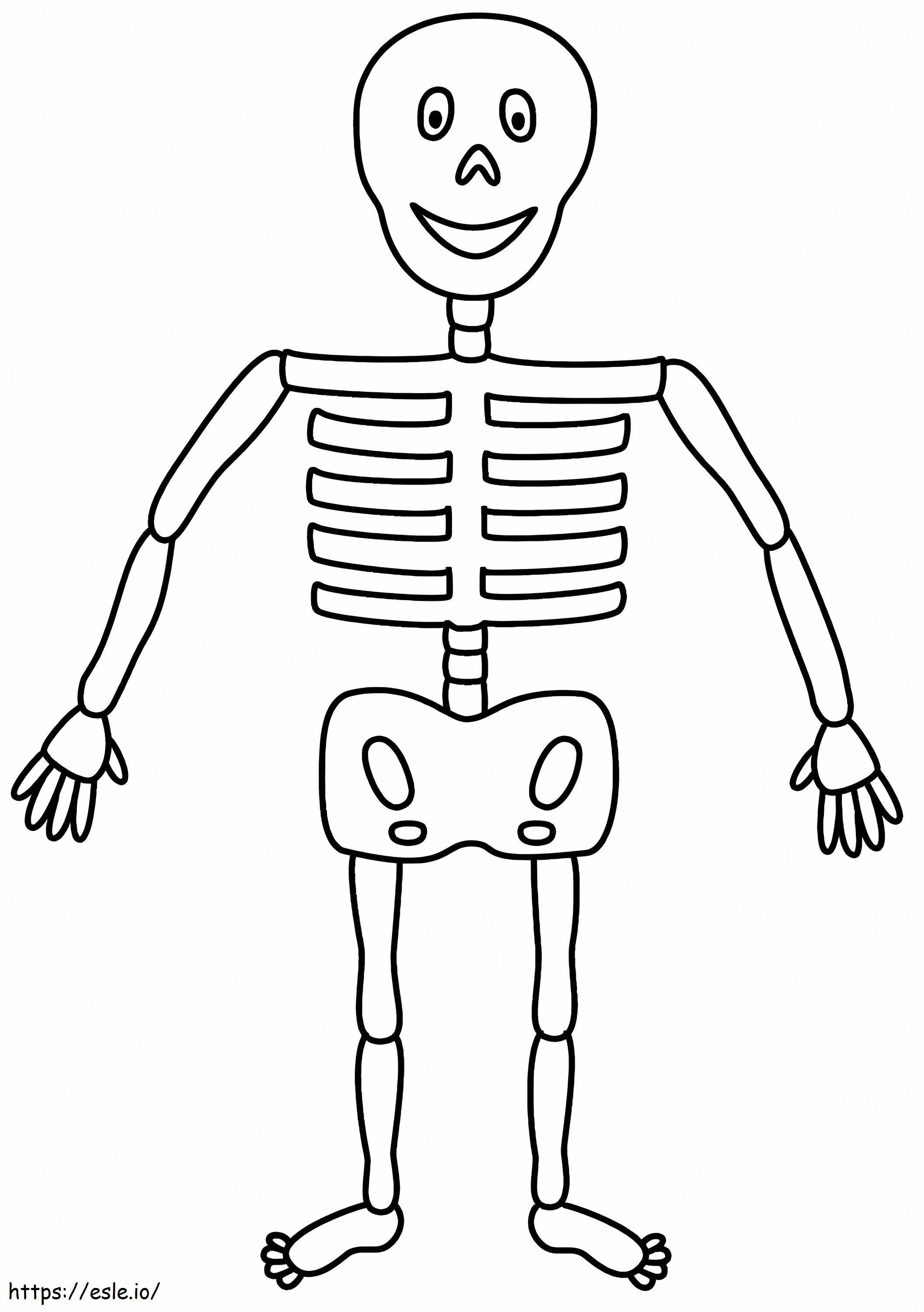 Awesome Skeleton coloring page