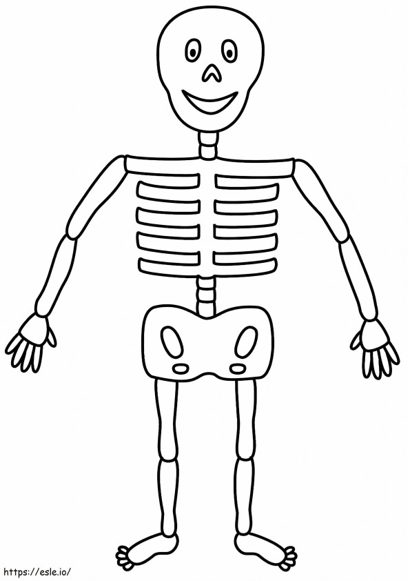 Awesome Skeleton coloring page