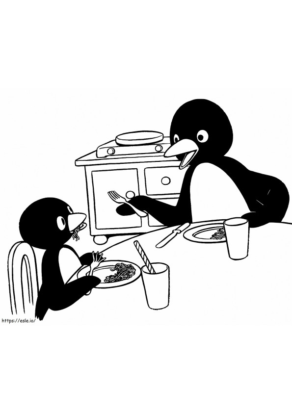 Pingu To Color coloring page