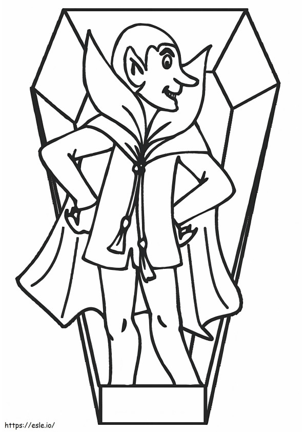 Vampires And Coffins coloring page