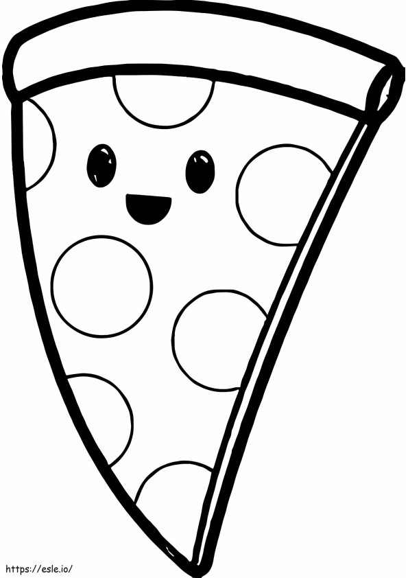 Eenvoudig pizzaplezier kleurplaat