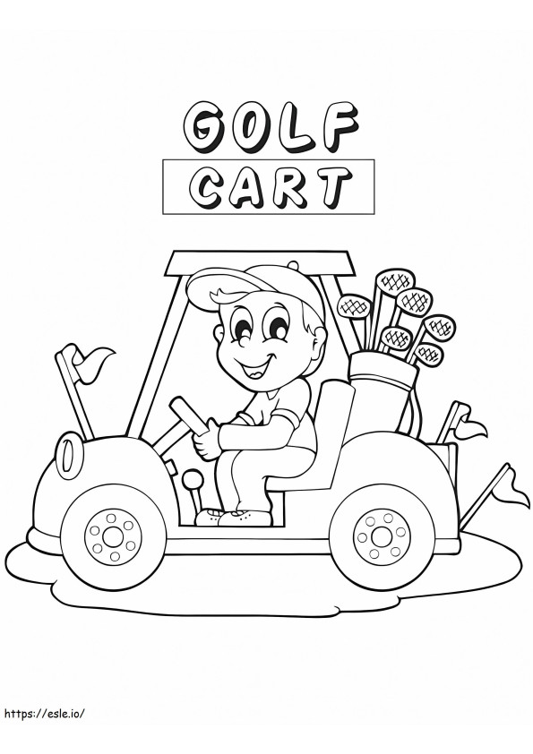 Golfwagen ausmalbilder