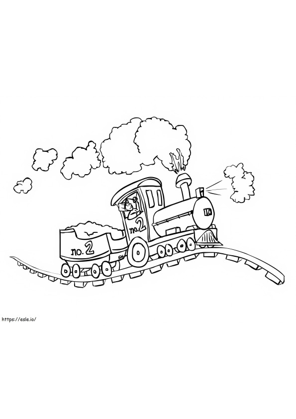 Funny Train coloring page