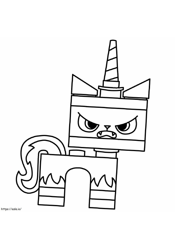 Angry Unikitty coloring page