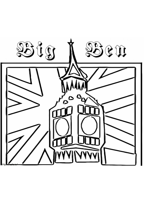 Big Ben do druku kolorowanka