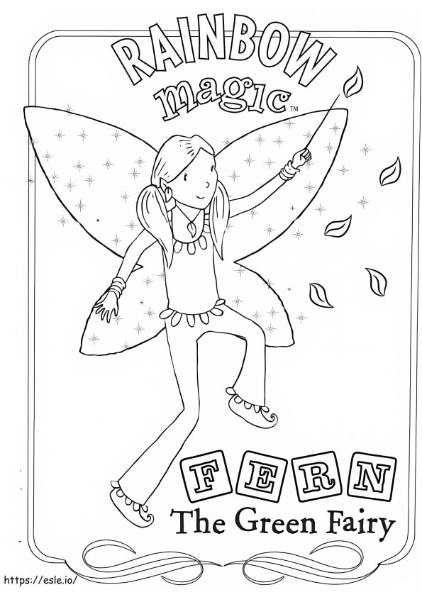 Fern The Green Fairy coloring page